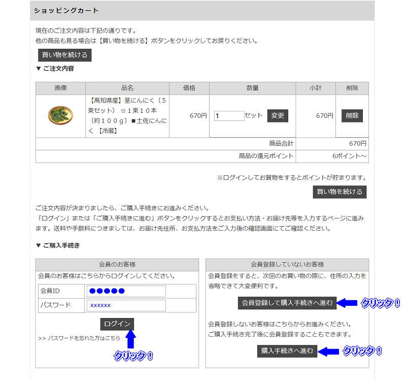 購入手続き